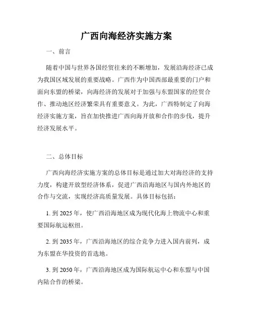 广西向海经济实施方案