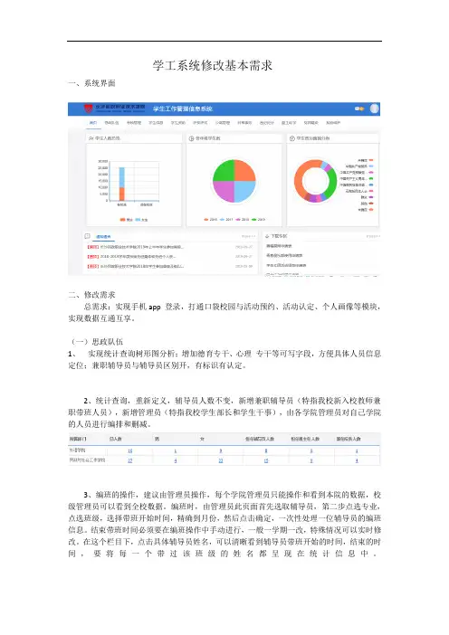 学工系统修改建议1.15