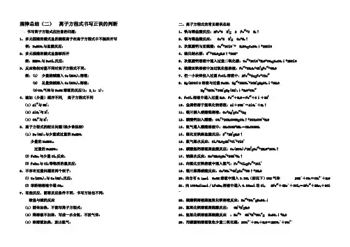 离子方程式总结