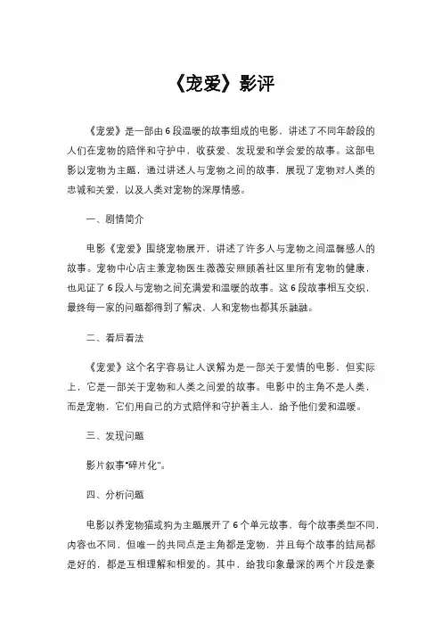 《宠爱》影评