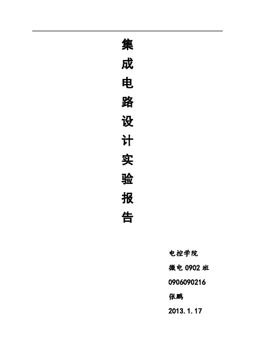 集成电路设计综合实验报告