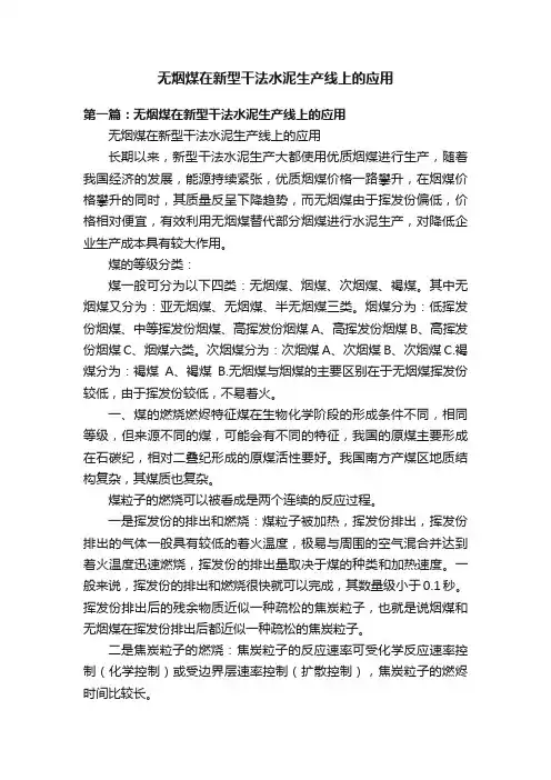 无烟煤在新型干法水泥生产线上的应用