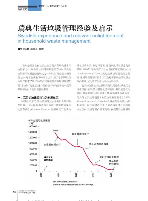 瑞典生活垃圾管理经验及启示