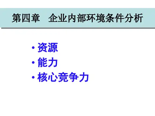 企业战略管理企业内部环境分析