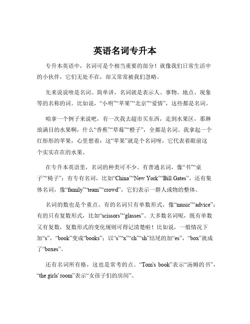 英语名词专升本