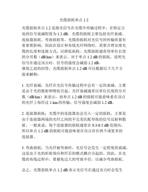 光缆损耗单点1.2