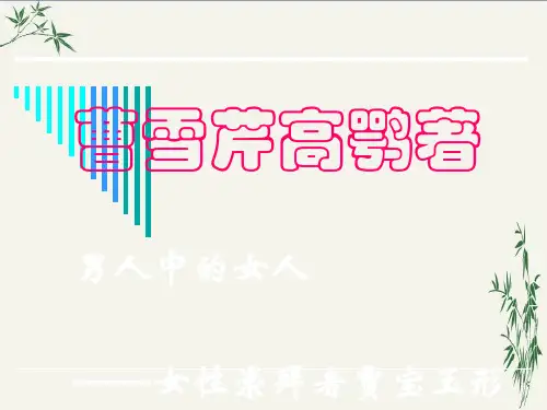 红楼梦知识讲座PPT(优秀课件) 人教版