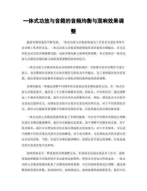 一体式功放与音箱的音频均衡与混响效果调整
