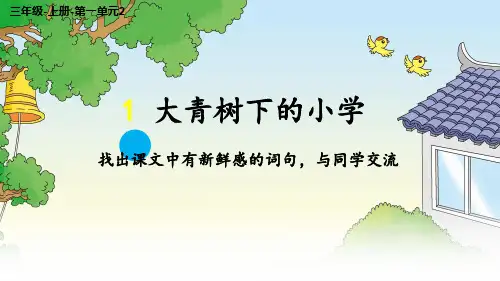 【新编】部编人教版三年级语文上册《大青树下的小学》精品课件ppt