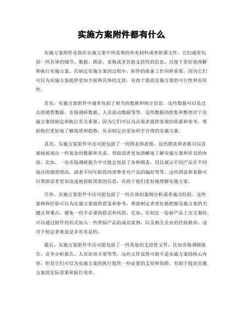 实施方案附件都有什么