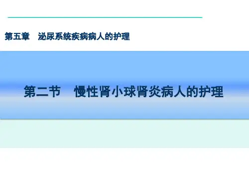 慢性肾小球肾炎患者的护理课件