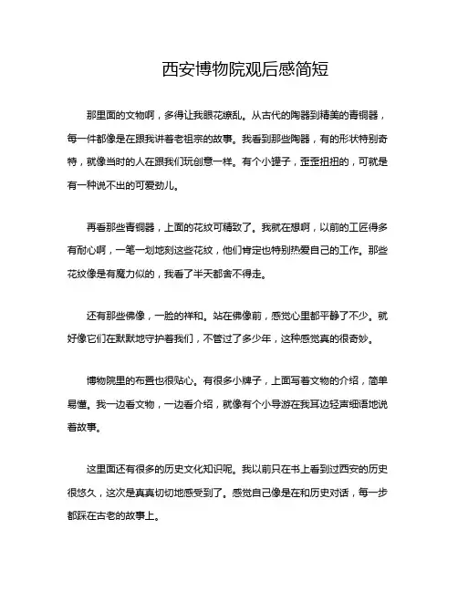 西安博物院观后感简短