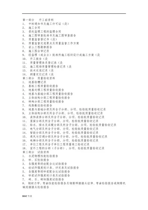 资料员全套资料全