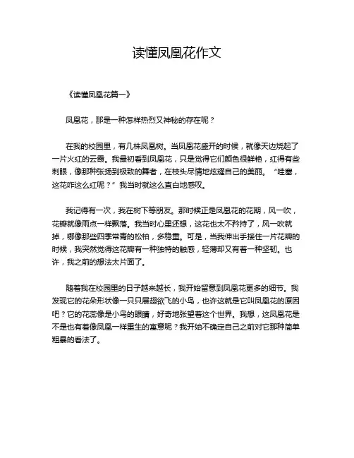 读懂凤凰花作文