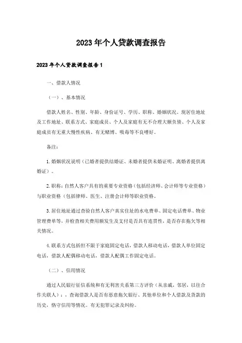 2023年个人贷款调查报告_7