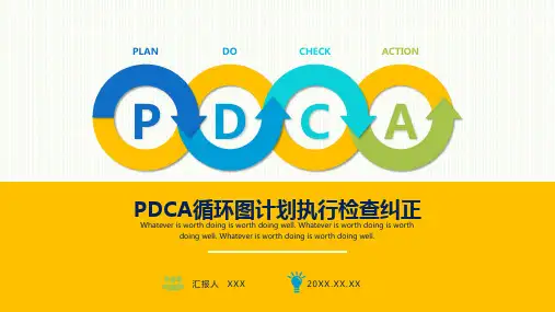PDCA循环图计划执行检查纠正演示PPT演示课件