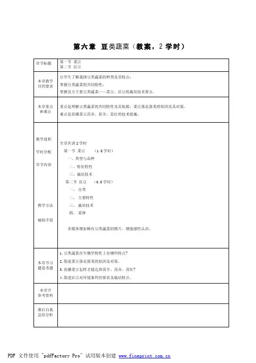 豆类蔬菜