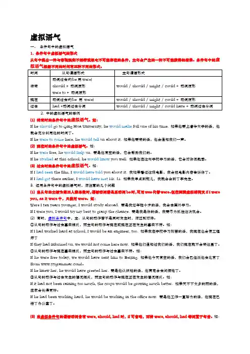 专四-虚拟语气练习及小结