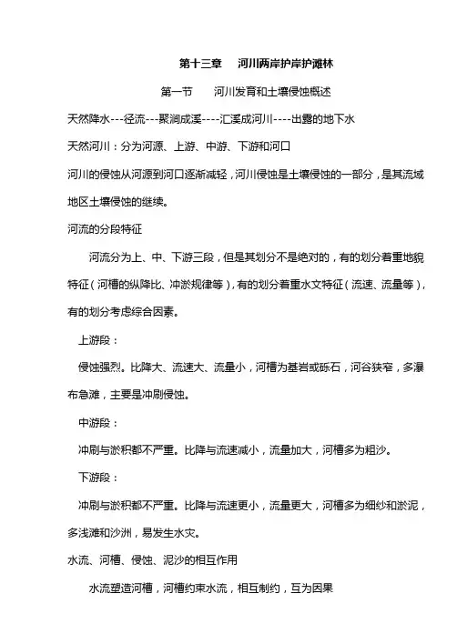 水土保持林学13河川两岸护岸护滩林