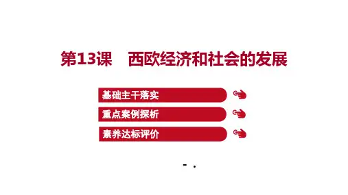 《西欧经济和社会的发展》PPT优秀课件