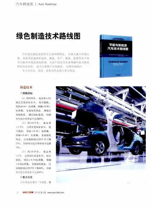 绿色制造技术路线图