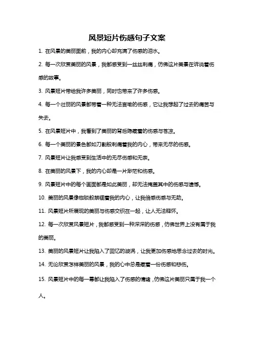 风景短片伤感句子文案