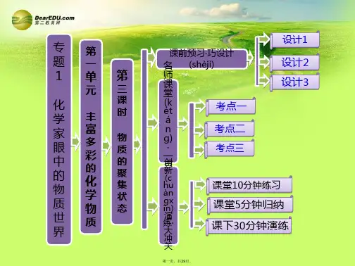 高中化学 1.1.3 物质的聚集状态课件 苏教版必修1
