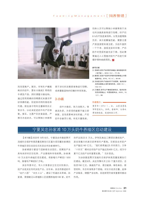 宁夏吴忠孙家滩10万头奶牛养殖区启动建设