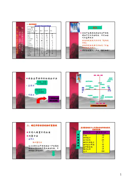 消费者行为学-第三章-消费者的购买决策：评价、选择与购买