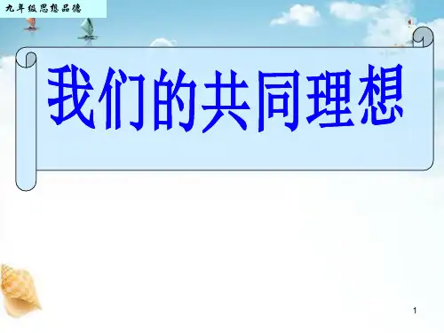 《我们的共同理想》实现我们的共同理想 精选优质课件