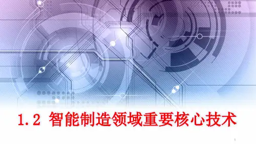 智能制造领域重要核心技术