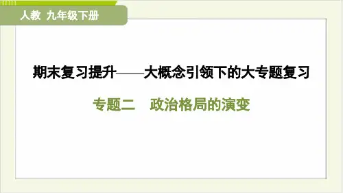 2025年人教版九年级下册历史期末复习专题二政治格局的演变