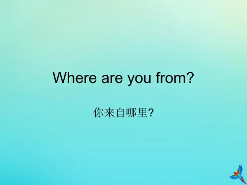 四年级英语下册 Lesson 3 Where are you from教学课件 科普版-人教版小学四