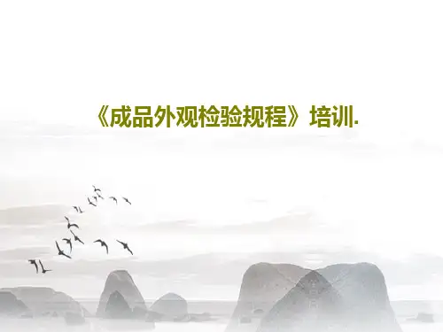 《成品外观检验规程》培训.50页PPT