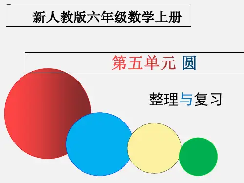 新人教版六年级数学上册第五单元圆的-整理和复习 (1)