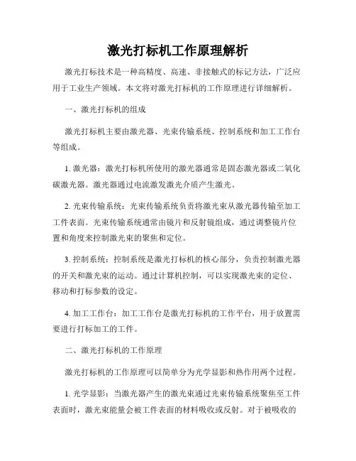 激光打标机工作原理解析