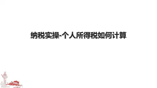 纳税实操-个人所得税如何计算.pptx