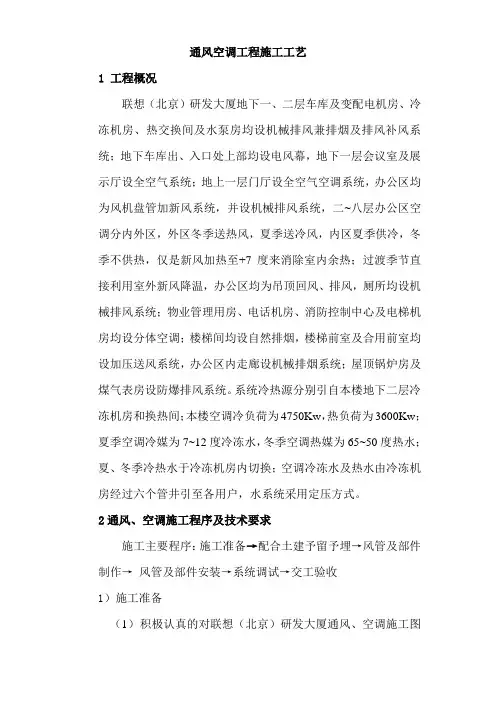 通风空调工程施工工艺