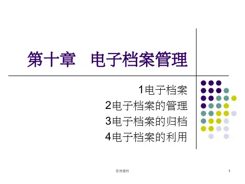 《电子档案管理》PPT课件
