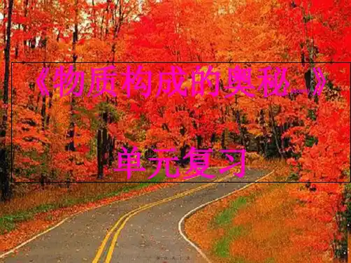九年级化学上册 第三单元《物理构成的奥秘》课件 