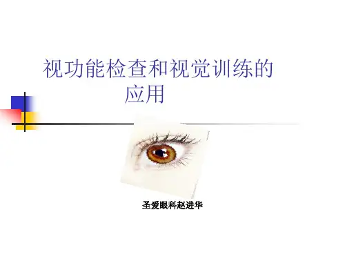 视功能检查和视功能训练..