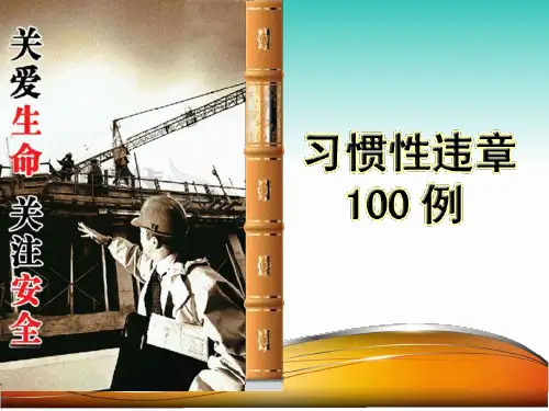 习惯性违章100例讲解课件附图