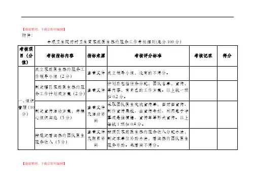 家庭签约考核细则(完整资料).doc