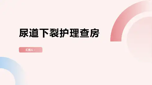 2024年尿道下裂护理查房PPT