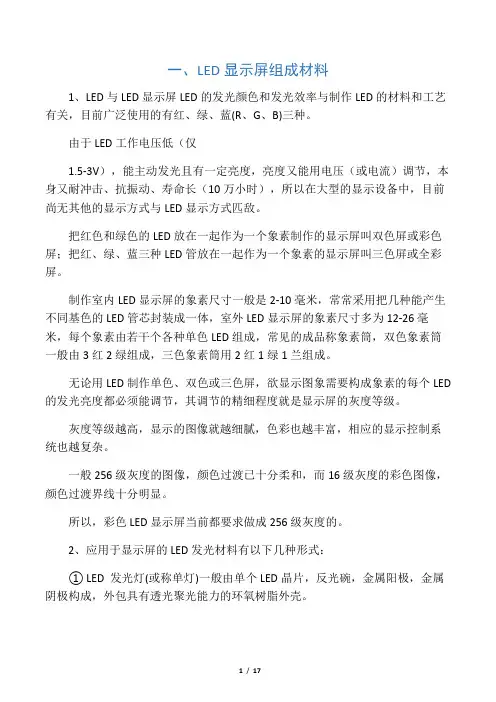 led显示屏的规格_计算尺寸