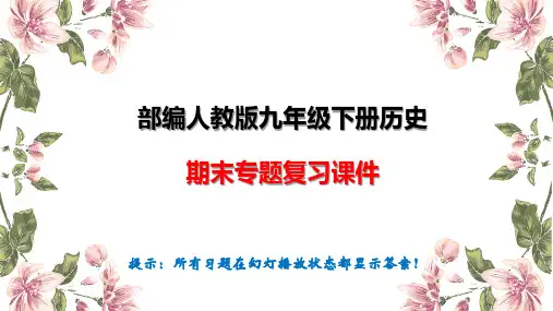 部编人教版九年级下册历史期末专题复习课件
