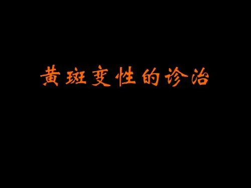 黄斑变性的诊治PPT精选课件