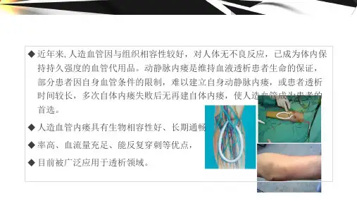 血液透析中人造血管内瘘的护理PPT课件.ppt