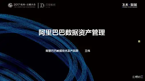阿里巴巴数据资产管理 PPT 图文