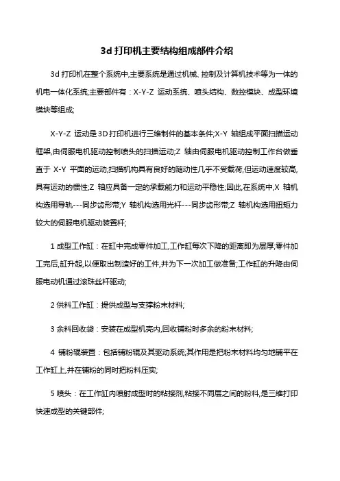 3D打印机主要结构组成部件介绍